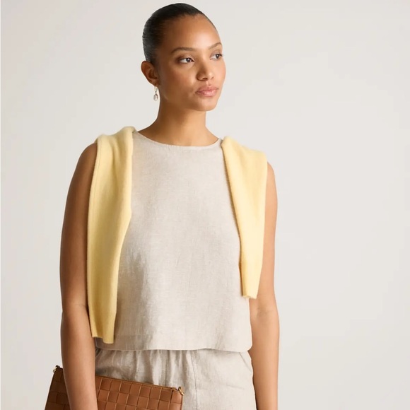 Quince Natural Linen Tank Top NWT - Picture 4 of 5